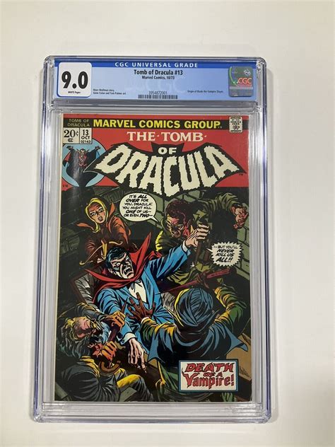 Tomb Of Dracula 13 CGC 9 0 White Pages Marvel 1973 Comic Books