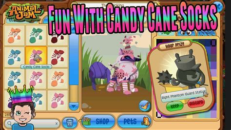 Fun With Candy Cane Socks Phantom Statues Animal Jam Youtube