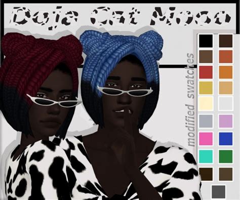 Sims 4 Hairs ~ Dbasiasimbr: Doja Cat Moo Hair