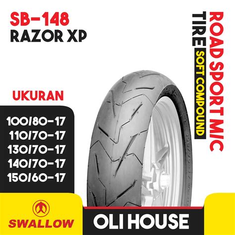 Jual Ban Luar Swallow Soft Compound SB 148 Razor Ukuran 100 80 110 70