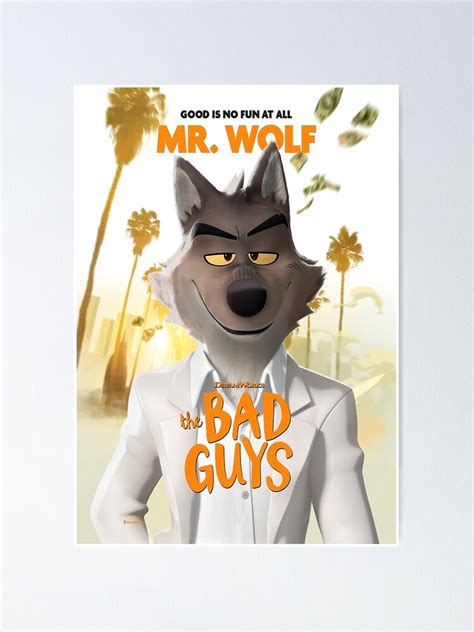 "The Bad Guys 2022 Movies Mr.Wolf" Poster by Walsheet | Redbubble