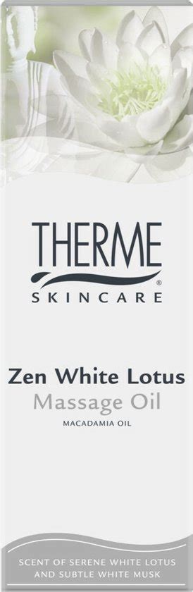 6x Therme Massage Olie Zen White Lotus 125 Ml Bol