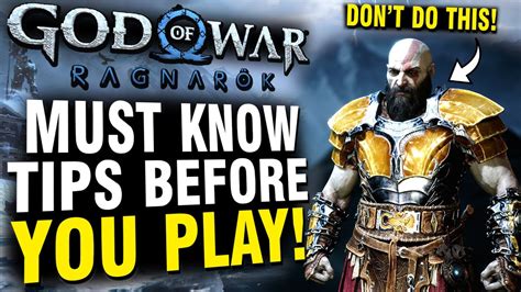 God Of War Ragnarok Must Know Beginner Tips Before You Play Youtube