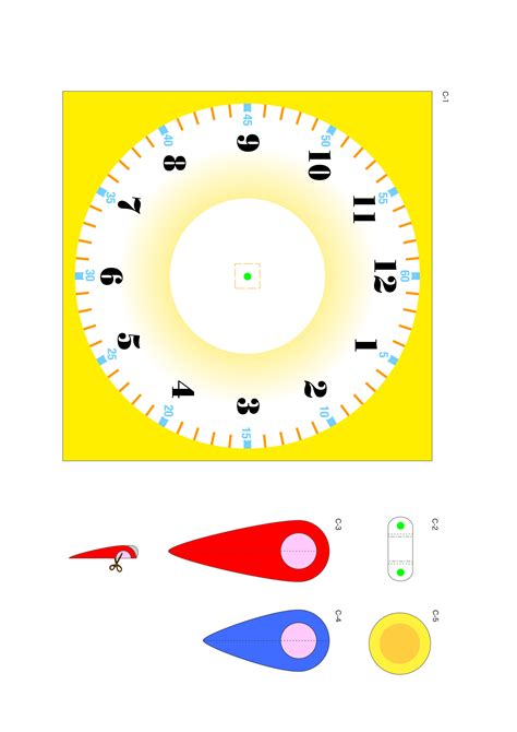 Paper Clock Download And Print The Template Free Calendarsu