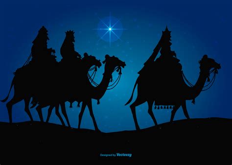 Three Wise Men On The Way To Visit Jesus 167424 Vector Art At Vecteezy