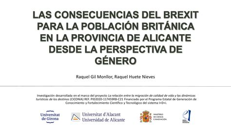 Pdf Las Consecuencias Del Brexit Para La Población Británica En La Provincia De Alicante Desde