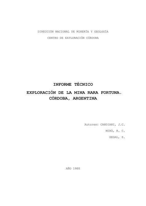 Estudia Mas Corijo Direccin Nacional De Miner A Y Geolog A