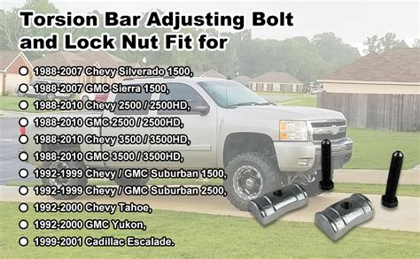 Amazon Vonlx Torsion Bar Adjustment Bolt And Lock Nut Fit For