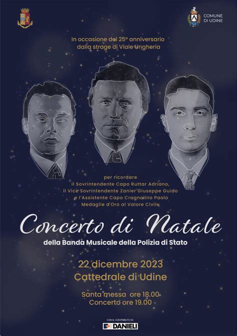 Udine Concerto Di Natale Con La Polizia Di Stato Per Anniversario