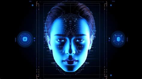 Premium Photo Facial Recognition System Concept Face Recognition