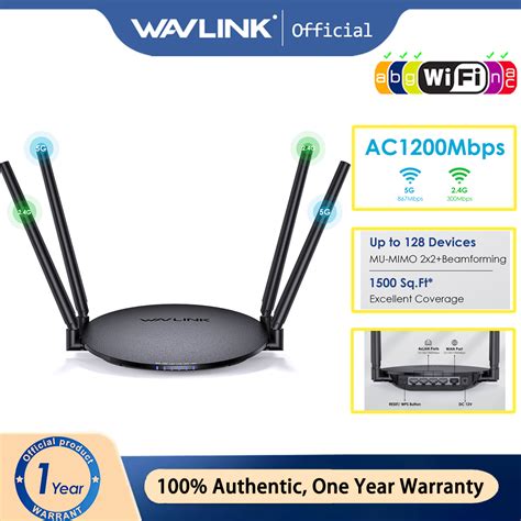 Wavlink AC1200 Dual Full Gigabit WiFi Router 2 4G 5G 1200Mbps Home