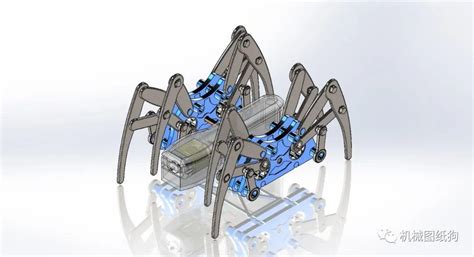 【机器人】robotic Spider蜘蛛八足爬行结构3d图纸 Solidworks设计solidworks机器人 仿真秀干货文章