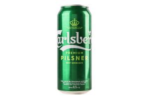 Пиво 0 5л 5 светлое пастеризованное Premium Pilsner Carlsberg ж б