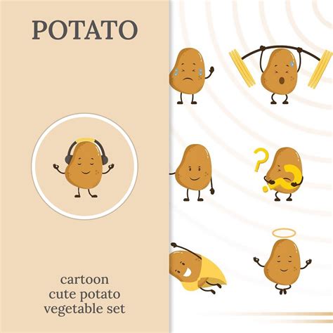 Cute Cartoon Potatoes