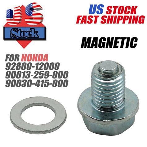 For Honda Engine Crankcase Magnetic Oil Drain Plug Bolt M Replaces