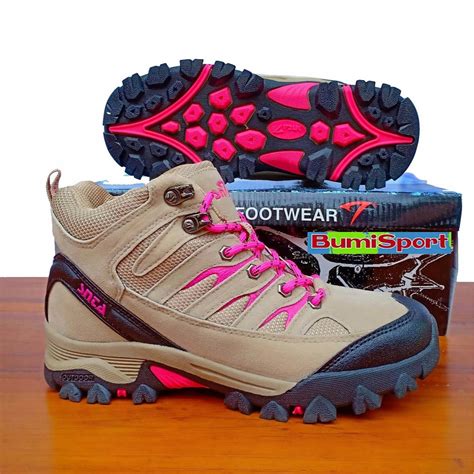 Jual Sepatu Gunung Wanita Snta 605 Beige Trekking Hiking Adventure Outdoor Original Shopee