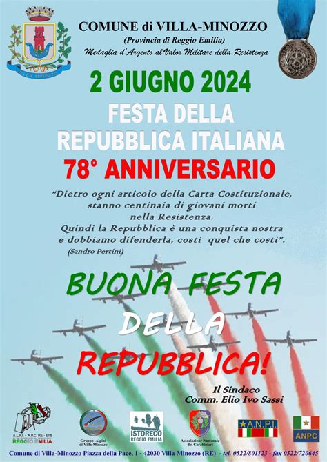 2 Giugno Festa Della Repubblica Italiana Comune Di Villa Minozzo