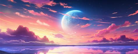 Premium Photo | Anime style beautiful sunset sky generative AI