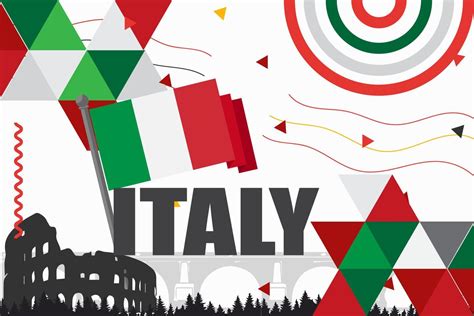 Italia national day banner design. Italian flag Abstract geometric ...