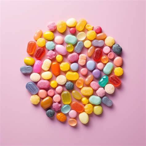 Premium Ai Image A Pile Of Sweet Candies Of Various Kinds Generative Ai