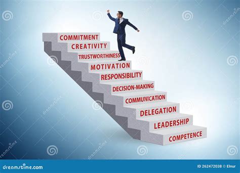 Career Ladder Concept With Key Skills Stock Illustration Illustration