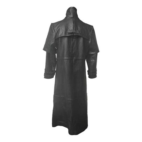 Men Blackbrown Crocodile Print Real Leather Steampunk Gothic Matrix Trench Coat Ebay