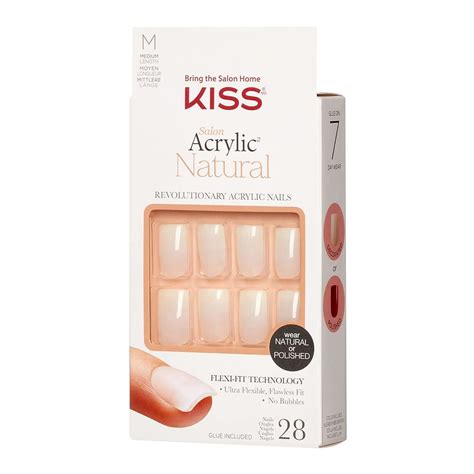 Kiss Salon Acrylic Natural Nails Euphoria Medium Length Ultra Smooth