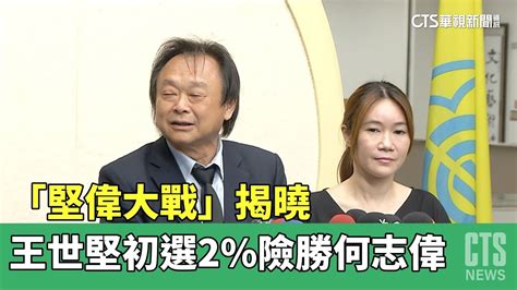 「堅偉大戰」揭曉 王世堅初選2險勝何志偉｜華視新聞 20230420 Youtube