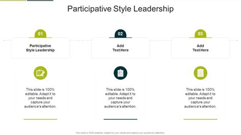 Participative Style Leadership In Powerpoint And Google Slides Cpb