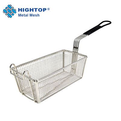 Restaurant Rectangle Food Grade 304 Stainless Steel Deep Fryer Basket