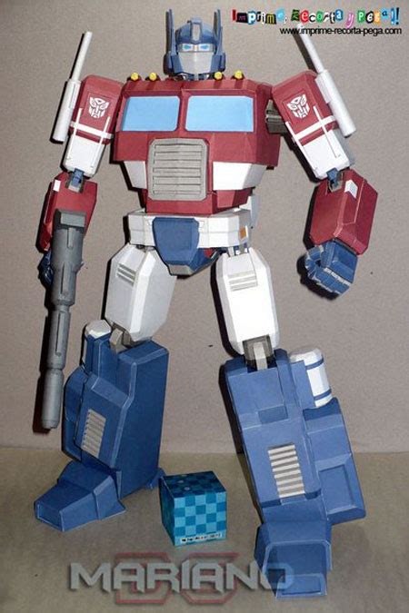 Transformers G1 Optimus Prime Papercraft Paperkraft Net Free