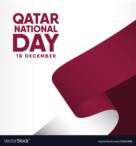 Qatar National Day Template Design Royalty Free Vector Image