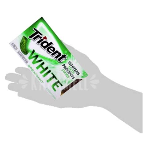 Trident White Spearmint Whitens Teeth Prevents Stains Eua