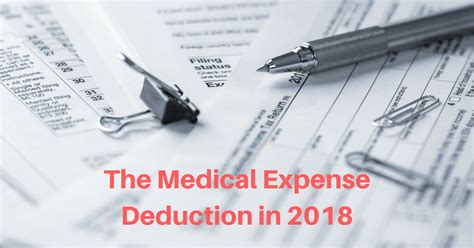 The Medical Expense Deduction In 2018 Values First Advisors