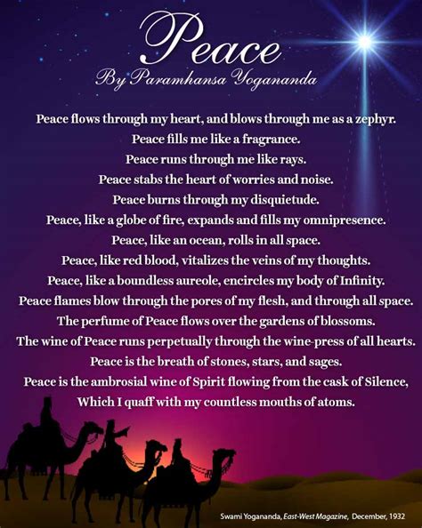 Peace—a Poem By Paramhansa Yogananda