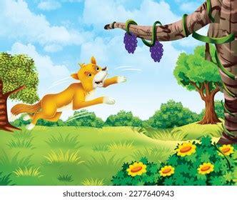 Fox Grapes Illustration Photos, Images & Pictures | Shutterstock