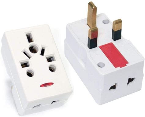 Rexton 3 Way Plug Adaptor With Neon Multi Socket White B07py4hl1w