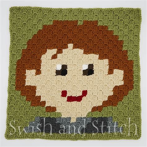 Samwise Gamgee C2c Crochet Block Swish And Stitch