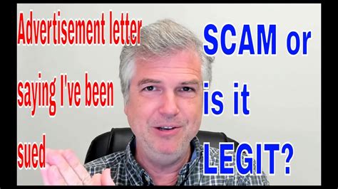 Advertisement Letters From Lawyers Saying I Have Been Sued Are These A