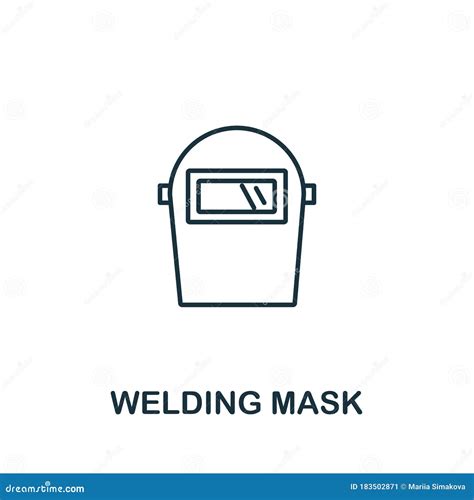 Welding Mask Icon From Work Safety Collection Simple Line Element