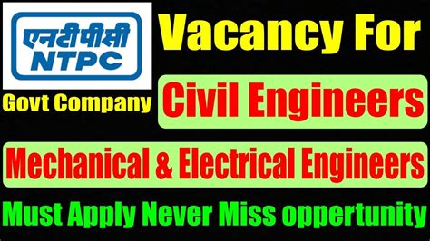 Job Vacancy For Civil Engineers Mechanical And Electrical Engineers In