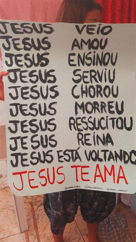 Cartaz Jesus Te Ama Evangelismo De Rua Frases Bíblica De