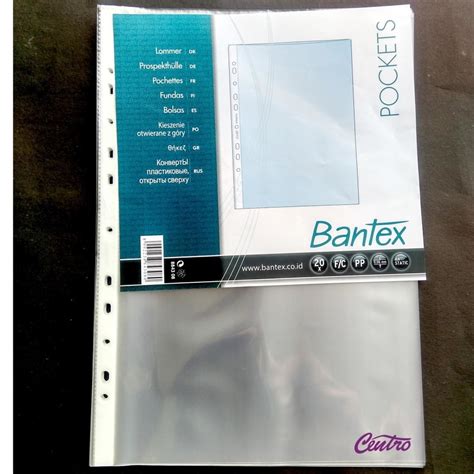 Bantex Clear Pocket F4 Kantong Binder Satuan Transparan Lazada Indonesia