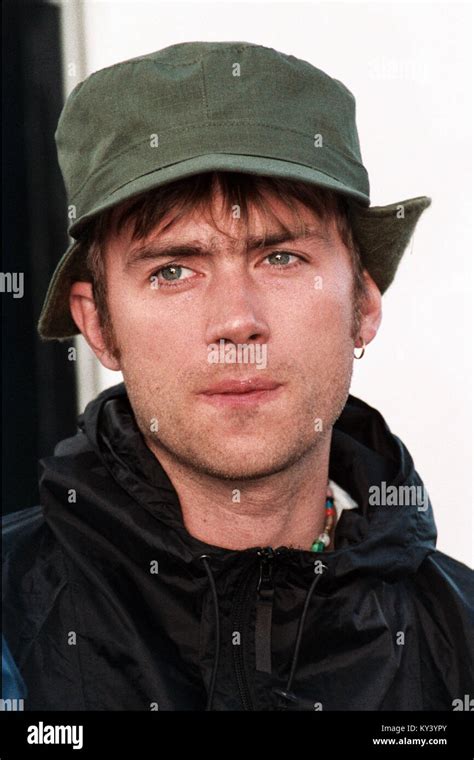 Damon Albarn Lead Singer Of Blur Backstage At The Glastonbury Festival