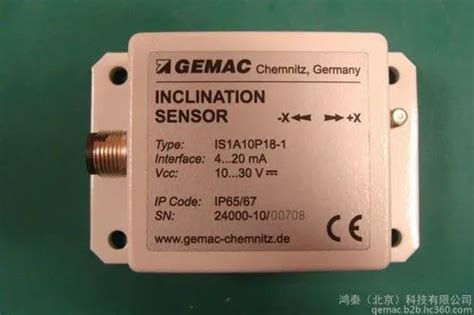 GEMAC Inclination Sensor Model Type Inclination Sensors Is2a10p18 At