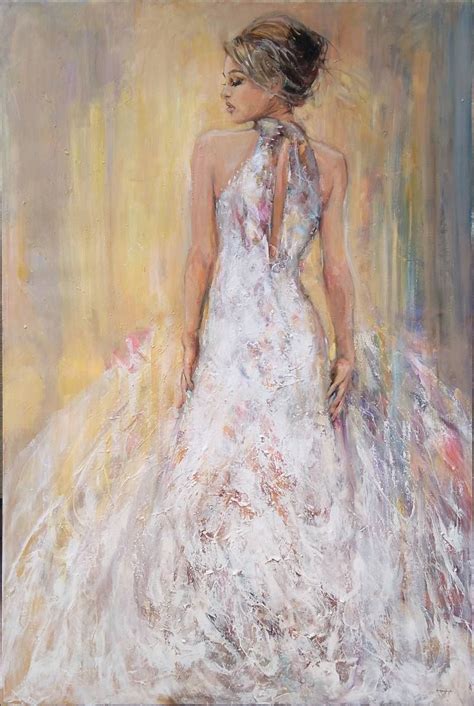 White Dress Painting By Jurek Hadyk Saatchi Art Artes