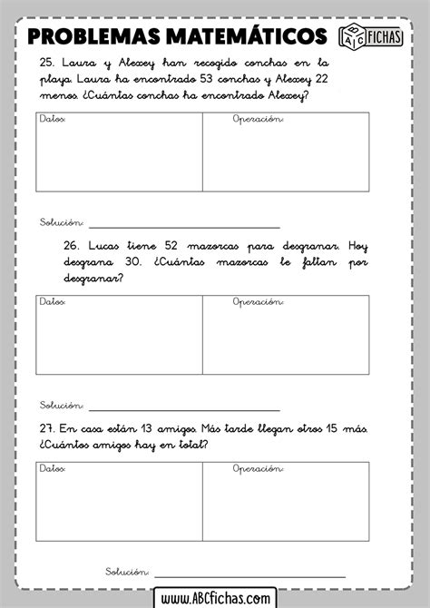 Ficha Interactiva De Problemas Matematicos Para Primero De Primaria Images