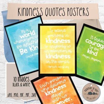 Kindness Quotes Classroom Posters in Watercolor by Designs by Hope