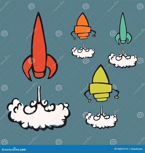 Rocket Launch Stock Vector Illustration Of Futuristic 26047314