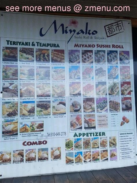 Online Menu Of Miyako Express Restaurant Los Angeles California